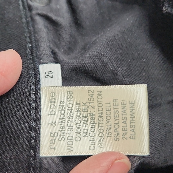 Rag‎ & Bone Nina High Rise Skinny Jeans in black - Picture 8 of 8